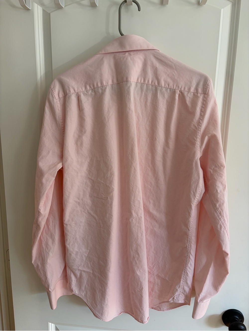 Lacoste Men's Pale Pink 100% Cotton Long Sleeve Dress Shirt Regular Fit - Picture 3 of 6